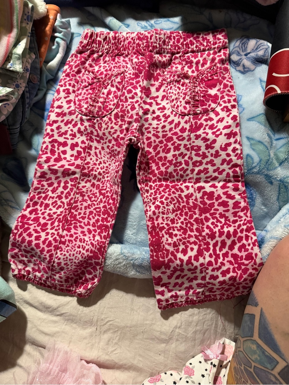 🌧️🐣Faded Glory Hot Pink Leopard Print Girls Bottoms